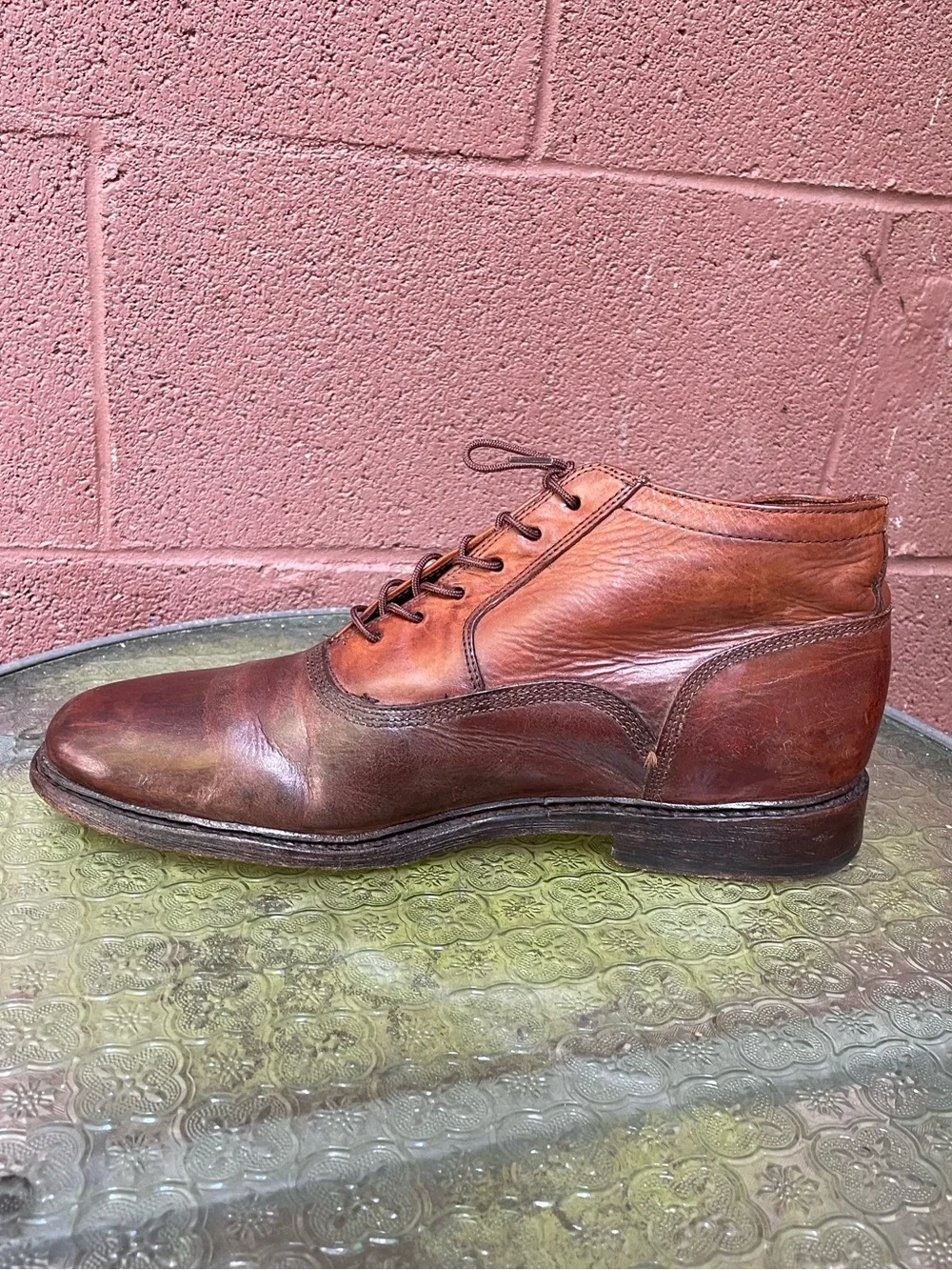 Frye Brown Leather Vintage Chukka Ankle Boots Size 9.5 D
